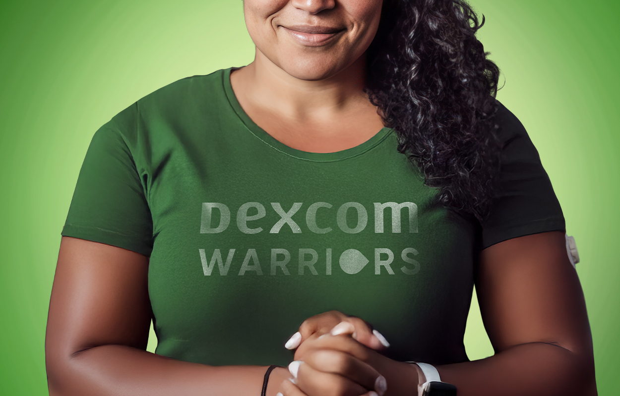A Dexcom Warrior wearing our Dexcom Warrior t-shirt