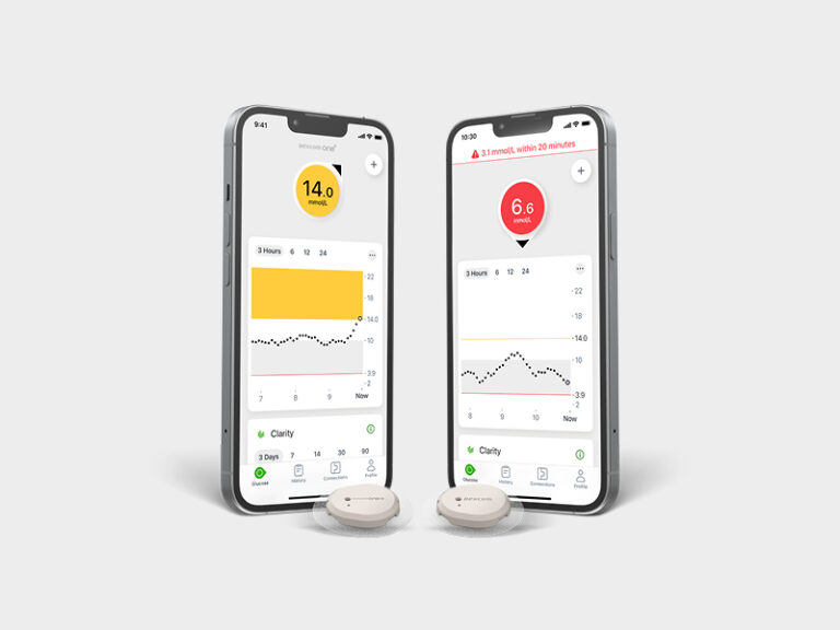 Dexcom ONE+ and Dexcom G7 sensors and mobile apps
