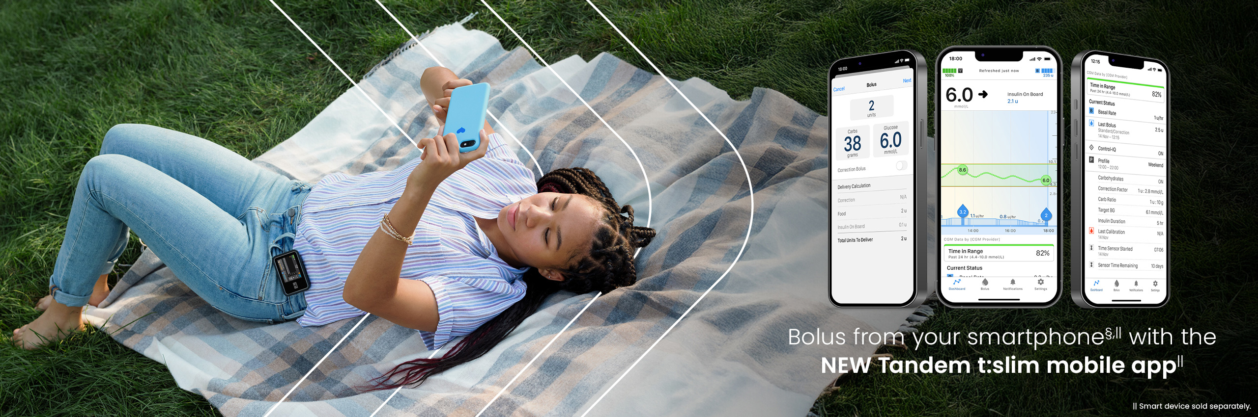 Bolus with your phone with the all new Tandem t:slim mobile app